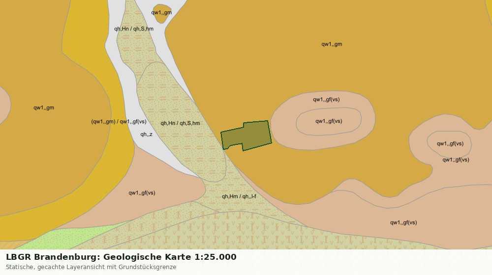 Statische Kartenansicht: LBGR Brandenburg: Geologische Karte 1:25.000