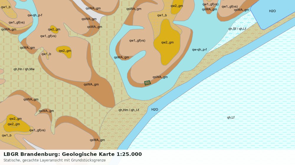 Statische Kartenansicht: LBGR Brandenburg: Geologische Karte 1:25.000