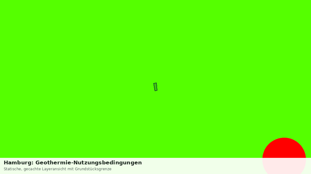 Statische Kartenansicht: Hamburg: Geothermie-Nutzungsbedingungen
