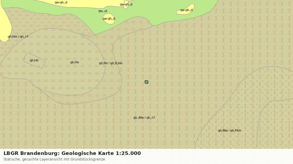 Statische Kartenansicht: LBGR Brandenburg: Geologische Karte 1:25.000