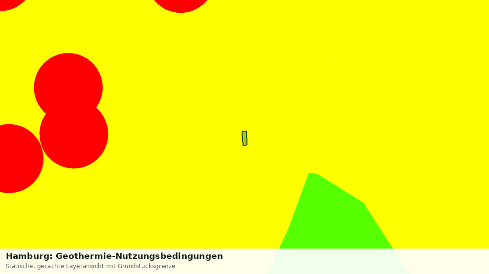Statische Kartenansicht: Hamburg: Geothermie-Nutzungsbedingungen