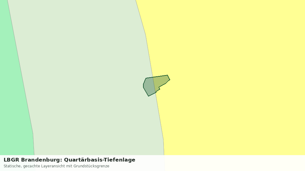 Statische Kartenansicht: LBGR Brandenburg: Quartärbasis-Tiefenlage