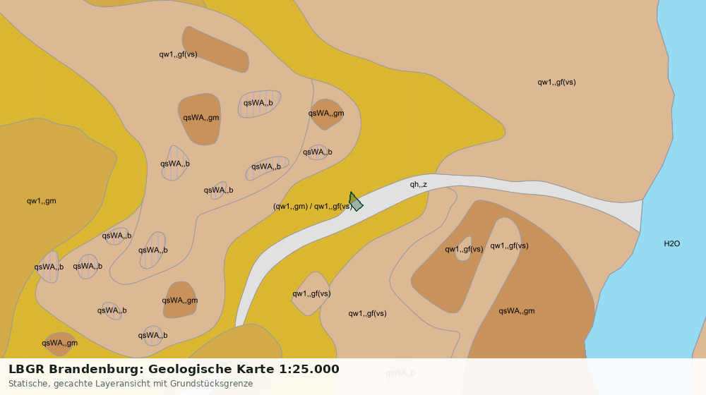 Statische Kartenansicht: LBGR Brandenburg: Geologische Karte 1:25.000