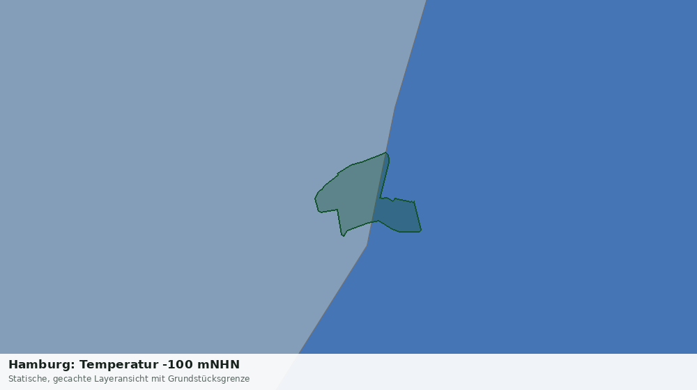 Statische Kartenansicht: Hamburg: Temperatur -100 mNHN