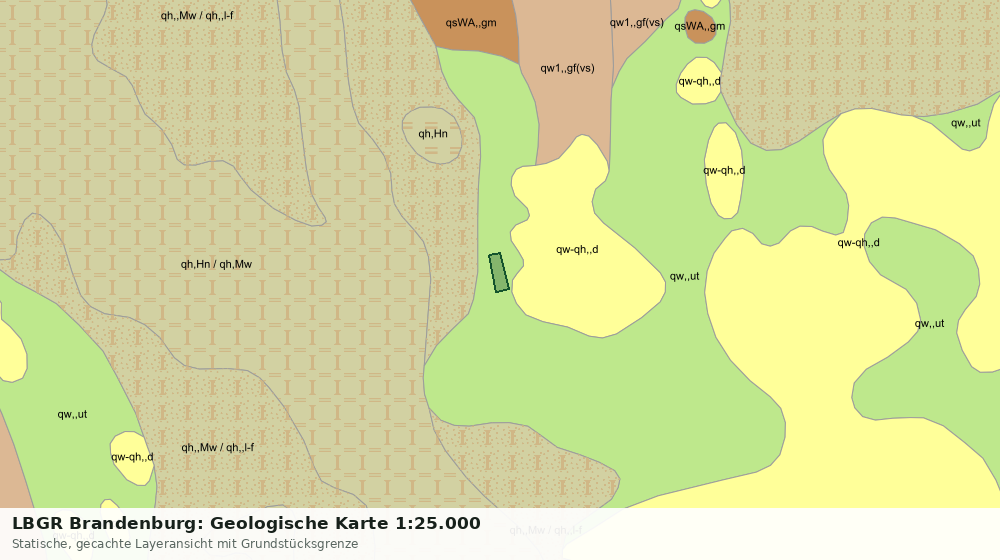 Statische Kartenansicht: LBGR Brandenburg: Geologische Karte 1:25.000