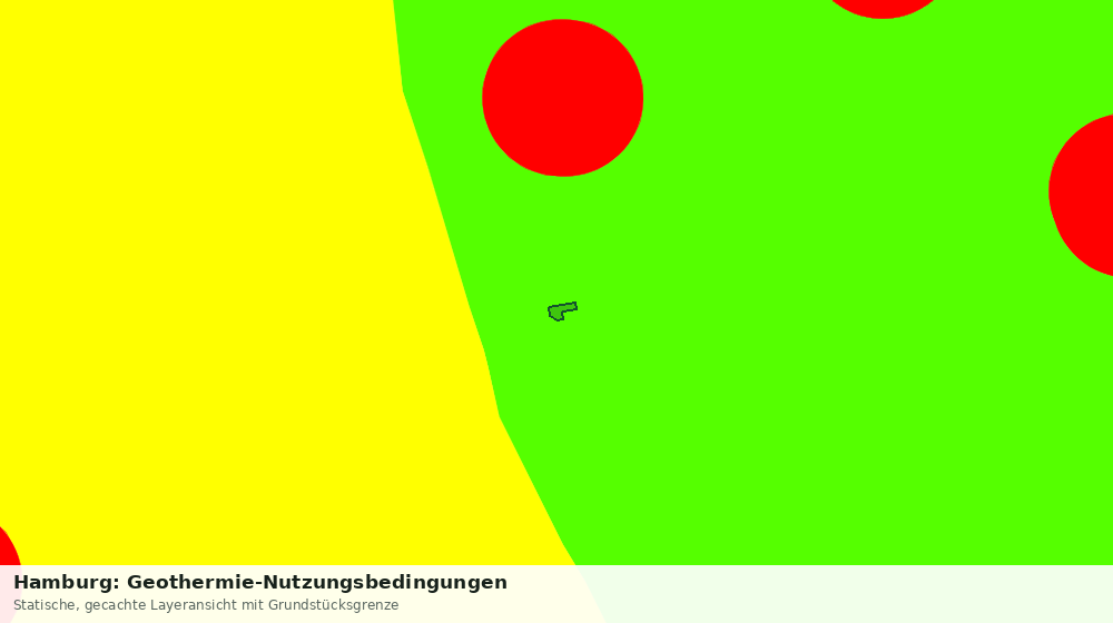 Statische Kartenansicht: Hamburg: Geothermie-Nutzungsbedingungen