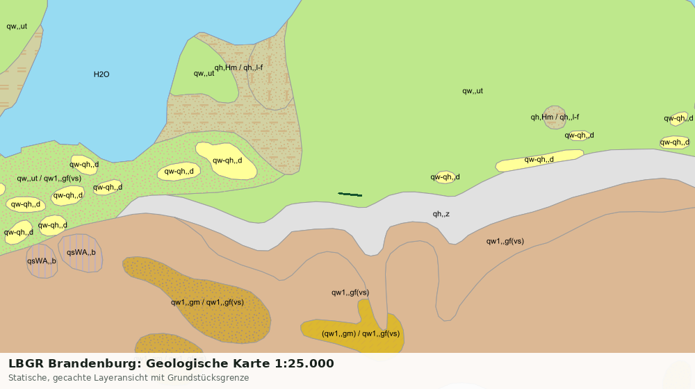 Statische Kartenansicht: LBGR Brandenburg: Geologische Karte 1:25.000
