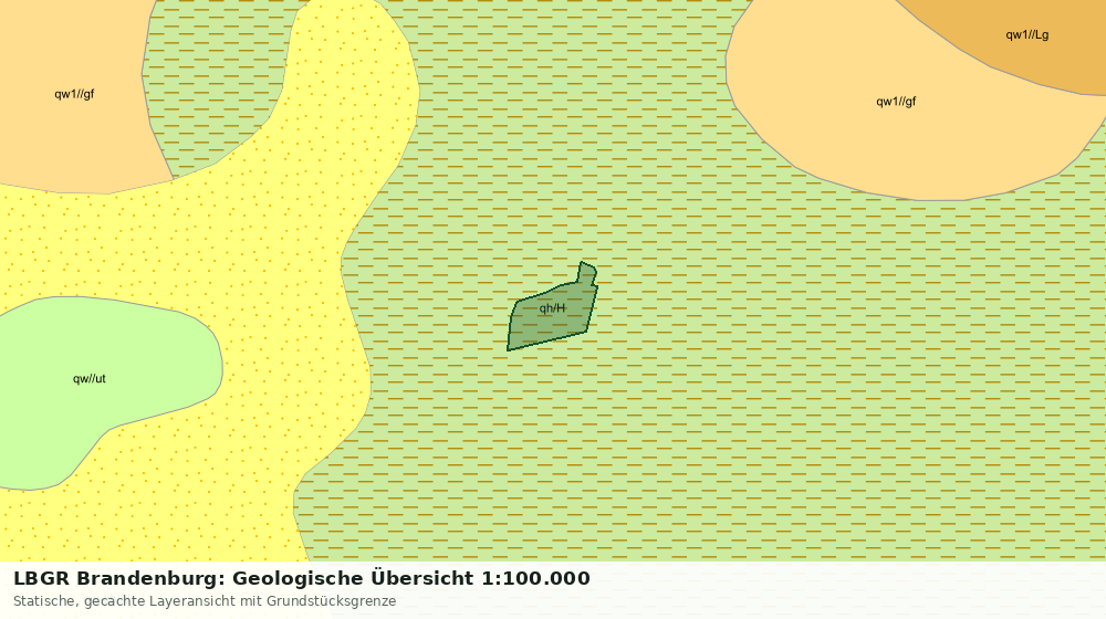 Statische Kartenansicht: LBGR Brandenburg: Geologische Übersicht 1:100.000