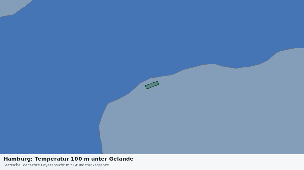 Statische Kartenansicht: Hamburg: Temperatur 100 m unter Gelände
