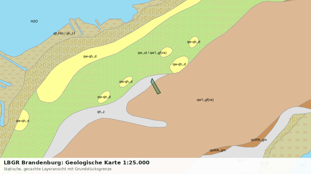 Statische Kartenansicht: LBGR Brandenburg: Geologische Karte 1:25.000