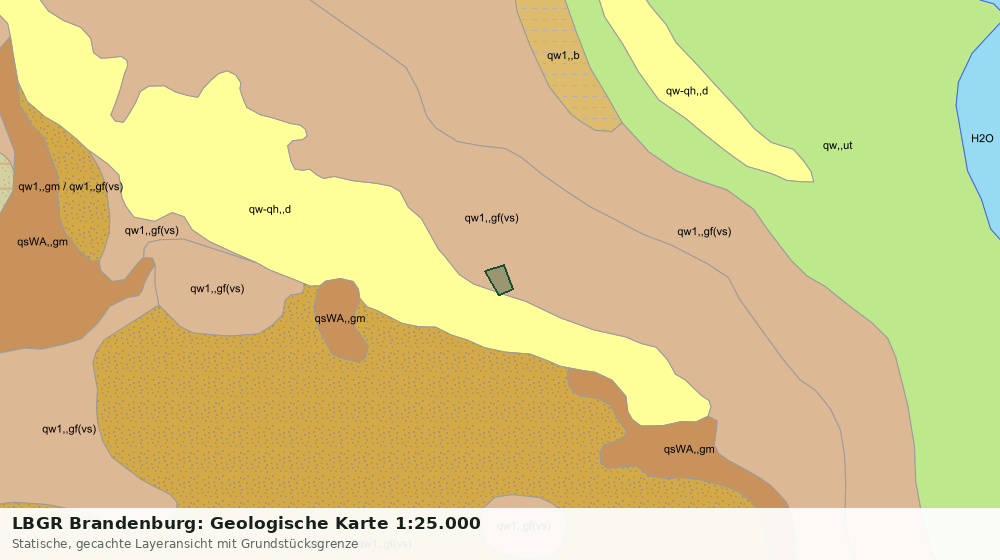 Statische Kartenansicht: LBGR Brandenburg: Geologische Karte 1:25.000