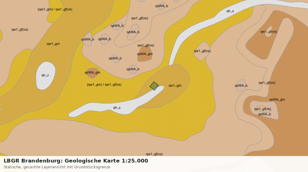Statische Kartenansicht: LBGR Brandenburg: Geologische Karte 1:25.000
