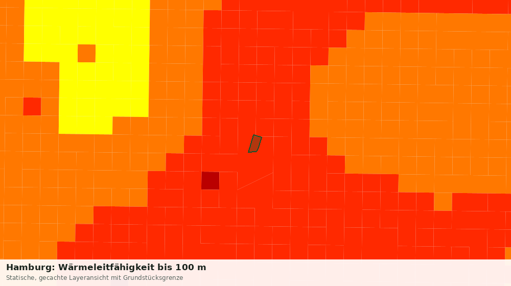 Statische Kartenansicht: Hamburg: Wärmeleitfähigkeit bis 100 m