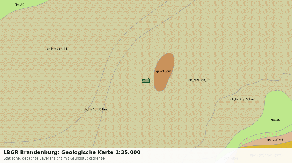 Statische Kartenansicht: LBGR Brandenburg: Geologische Karte 1:25.000