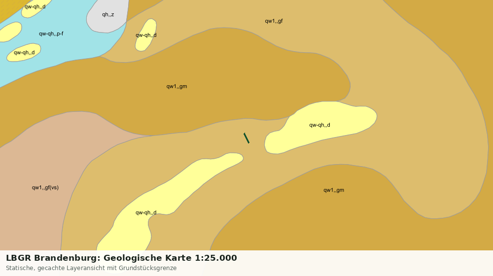 Statische Kartenansicht: LBGR Brandenburg: Geologische Karte 1:25.000