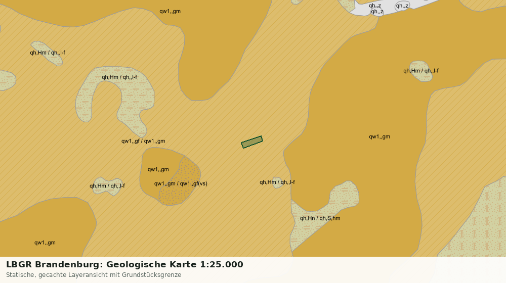 Statische Kartenansicht: LBGR Brandenburg: Geologische Karte 1:25.000