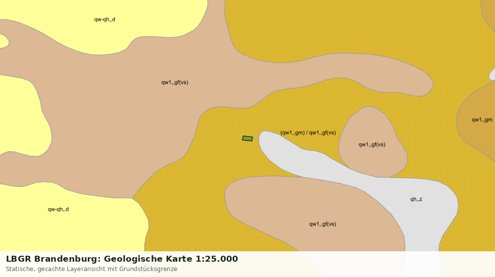 Statische Kartenansicht: LBGR Brandenburg: Geologische Karte 1:25.000