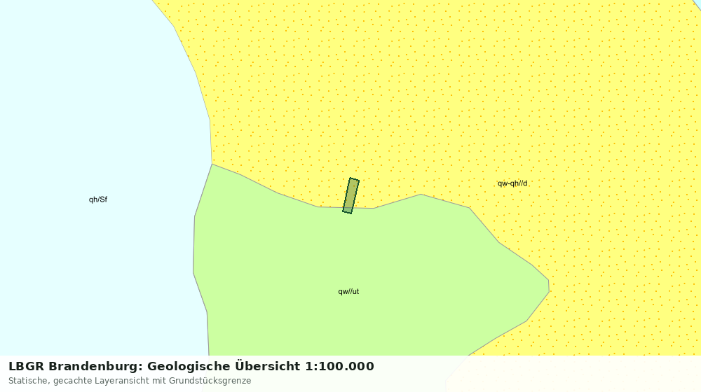 Statische Kartenansicht: LBGR Brandenburg: Geologische Übersicht 1:100.000