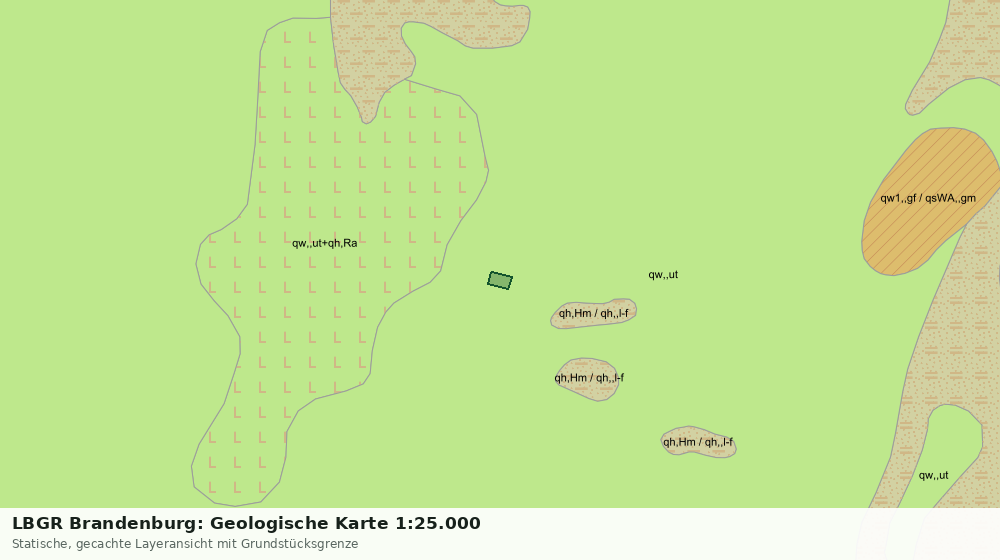 Statische Kartenansicht: LBGR Brandenburg: Geologische Karte 1:25.000