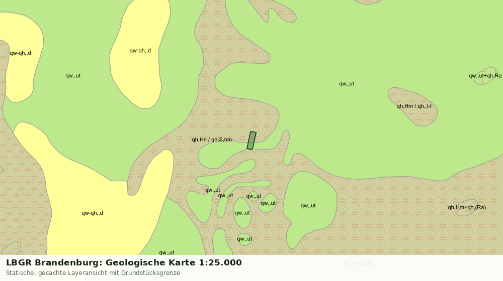 Statische Kartenansicht: LBGR Brandenburg: Geologische Karte 1:25.000