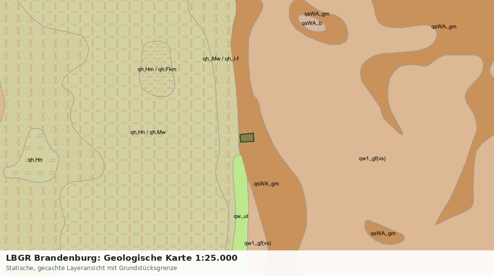 Statische Kartenansicht: LBGR Brandenburg: Geologische Karte 1:25.000