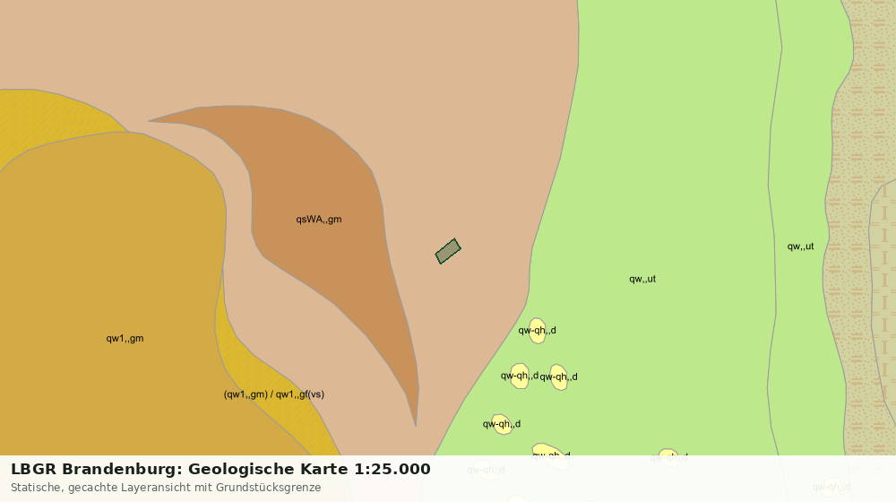 Statische Kartenansicht: LBGR Brandenburg: Geologische Karte 1:25.000