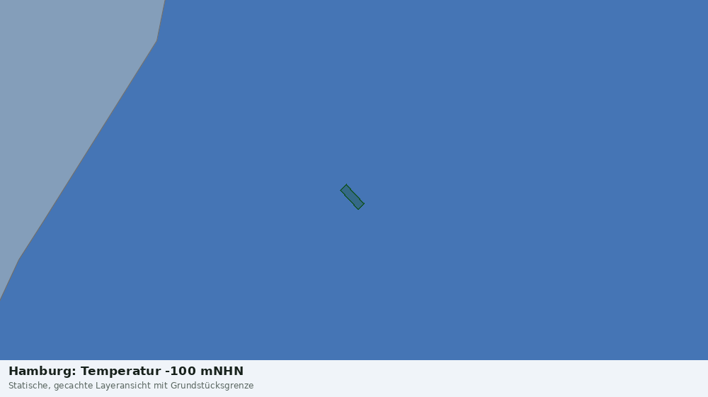 Statische Kartenansicht: Hamburg: Temperatur -100 mNHN