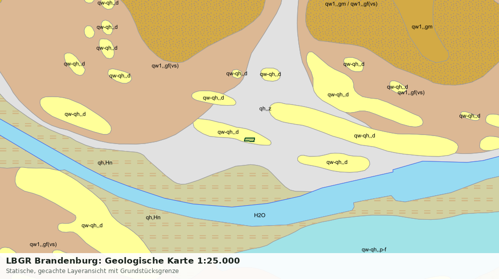 Statische Kartenansicht: LBGR Brandenburg: Geologische Karte 1:25.000