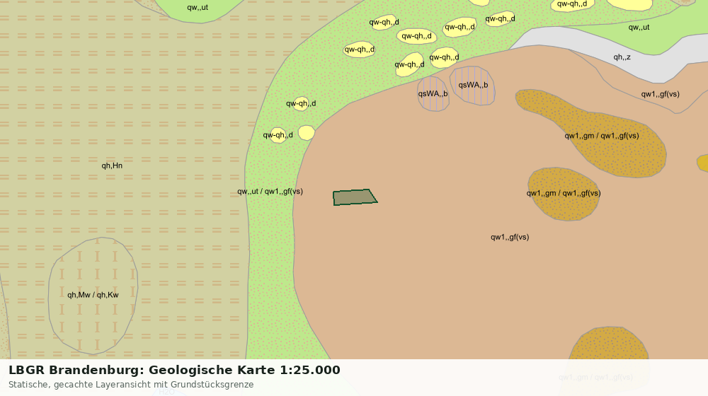 Statische Kartenansicht: LBGR Brandenburg: Geologische Karte 1:25.000