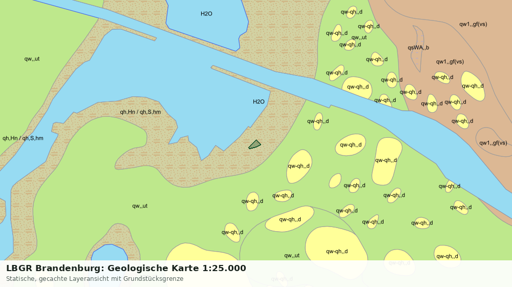 Statische Kartenansicht: LBGR Brandenburg: Geologische Karte 1:25.000