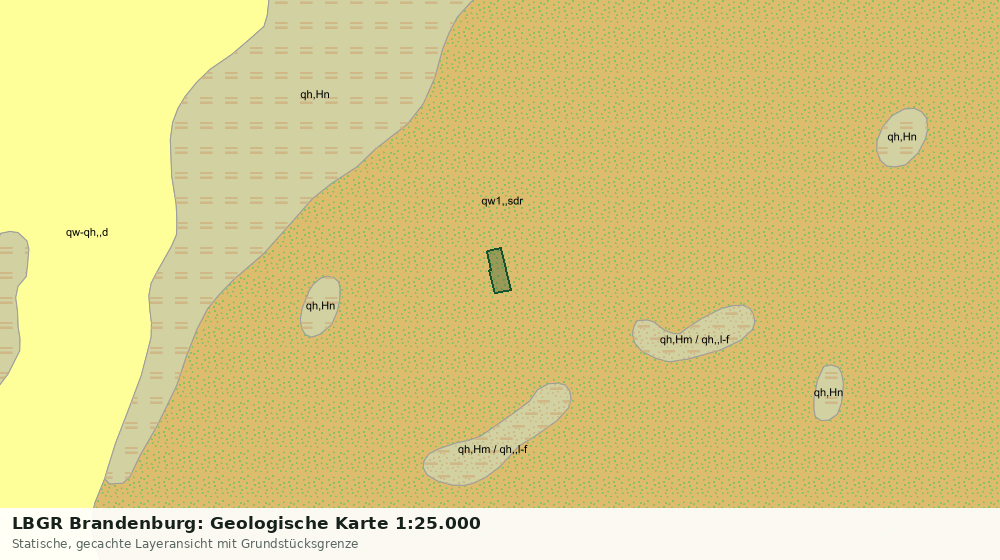 Statische Kartenansicht: LBGR Brandenburg: Geologische Karte 1:25.000