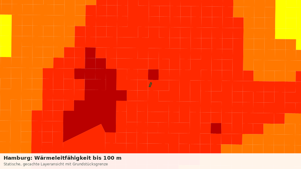 Statische Kartenansicht: Hamburg: Wärmeleitfähigkeit bis 100 m