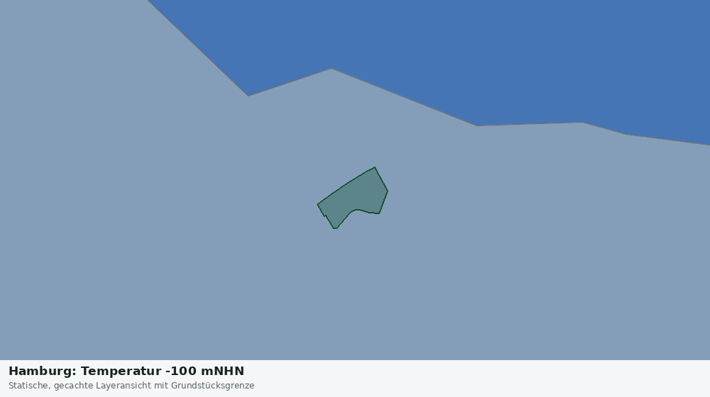 Statische Kartenansicht: Hamburg: Temperatur -100 mNHN