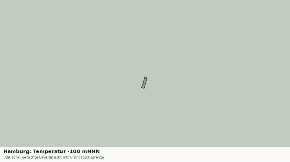 Statische Kartenansicht: Hamburg: Temperatur -100 mNHN