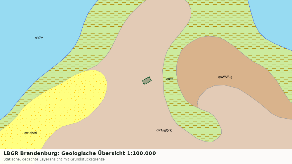Statische Kartenansicht: LBGR Brandenburg: Geologische Übersicht 1:100.000
