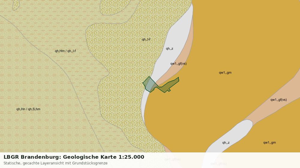 Statische Kartenansicht: LBGR Brandenburg: Geologische Karte 1:25.000