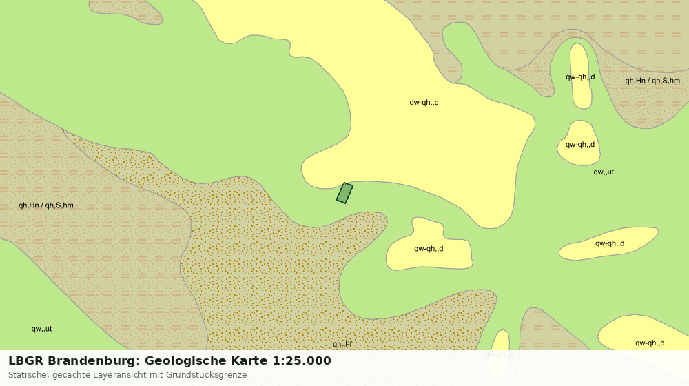 Statische Kartenansicht: LBGR Brandenburg: Geologische Karte 1:25.000