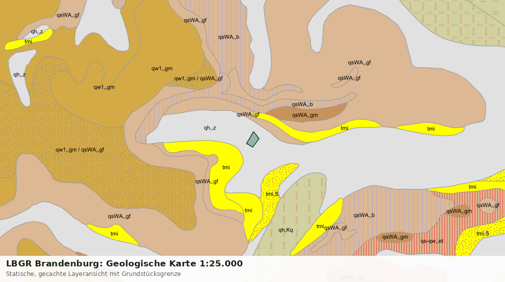 Statische Kartenansicht: LBGR Brandenburg: Geologische Karte 1:25.000