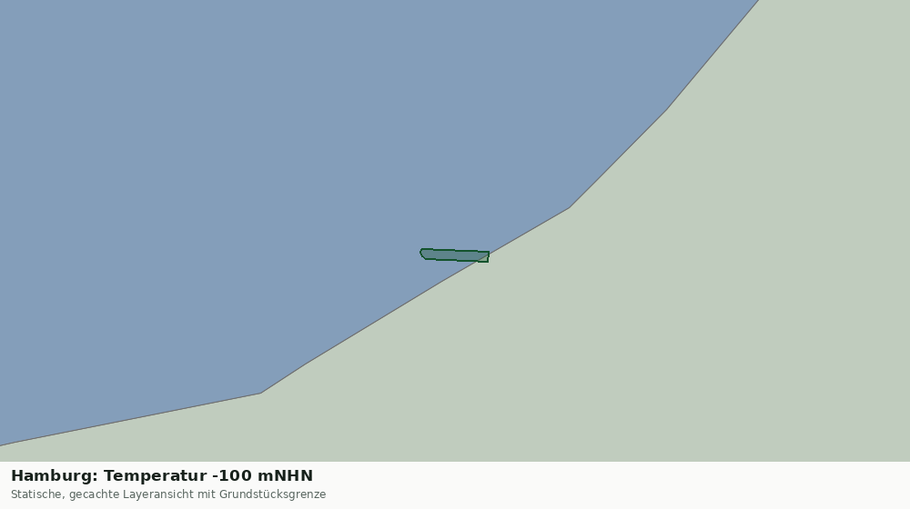 Statische Kartenansicht: Hamburg: Temperatur -100 mNHN