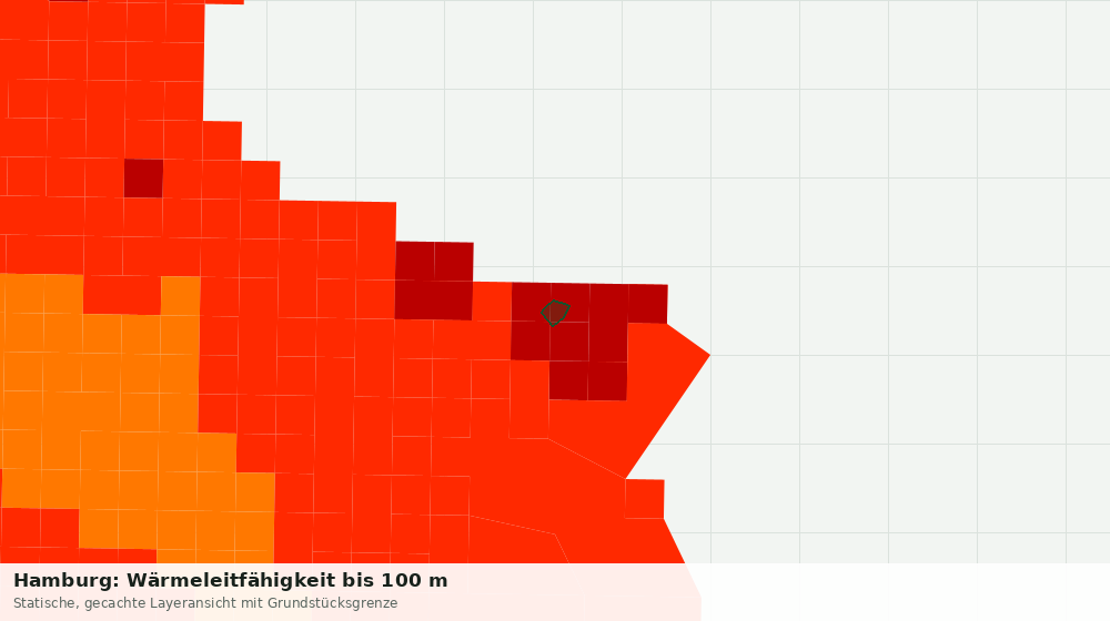 Statische Kartenansicht: Hamburg: Wärmeleitfähigkeit bis 100 m