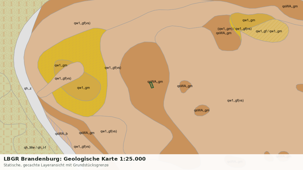 Statische Kartenansicht: LBGR Brandenburg: Geologische Karte 1:25.000