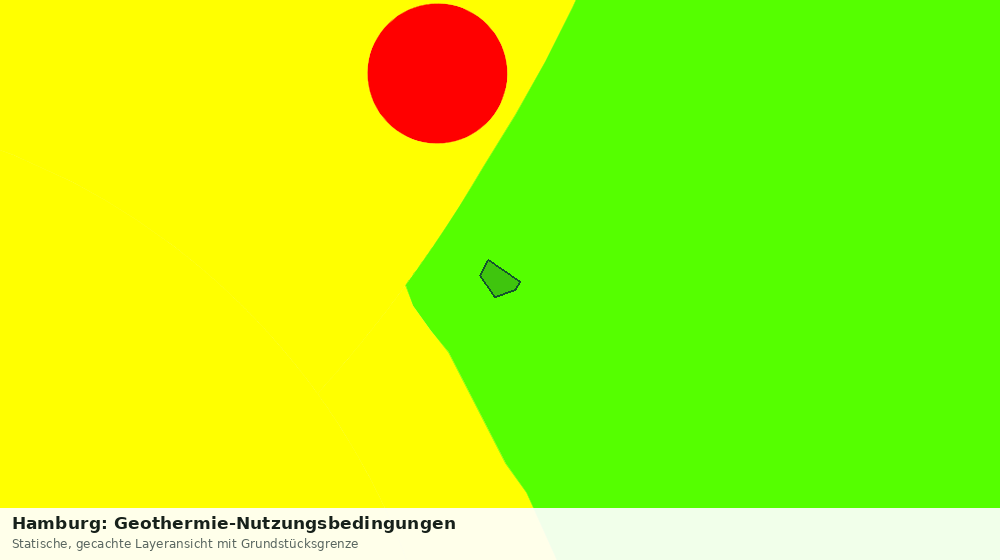 Statische Kartenansicht: Hamburg: Geothermie-Nutzungsbedingungen