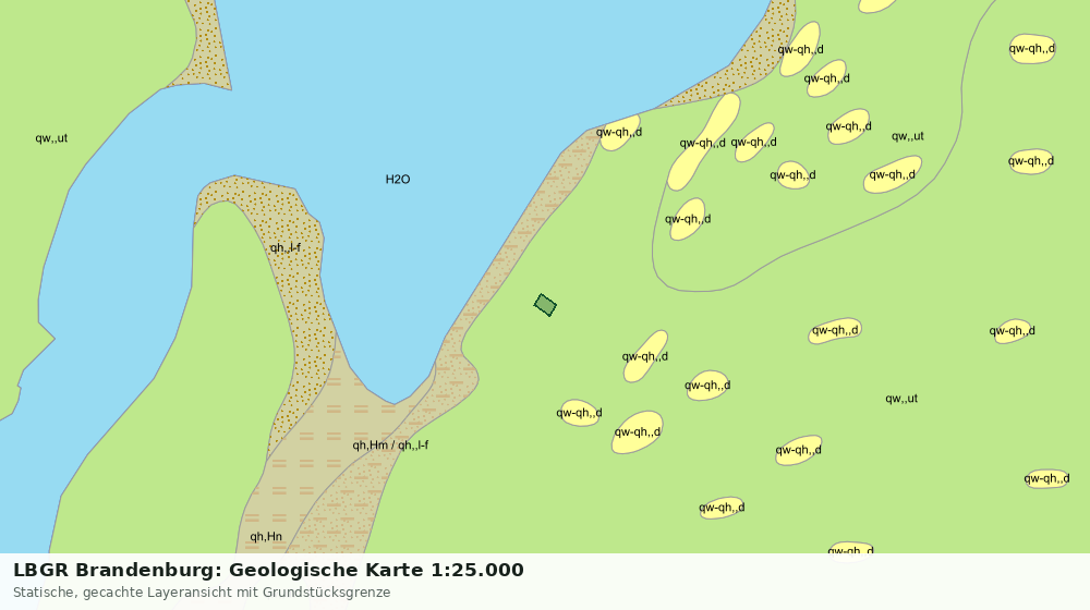 Statische Kartenansicht: LBGR Brandenburg: Geologische Karte 1:25.000
