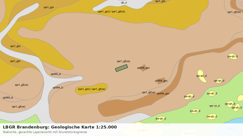 Statische Kartenansicht: LBGR Brandenburg: Geologische Karte 1:25.000