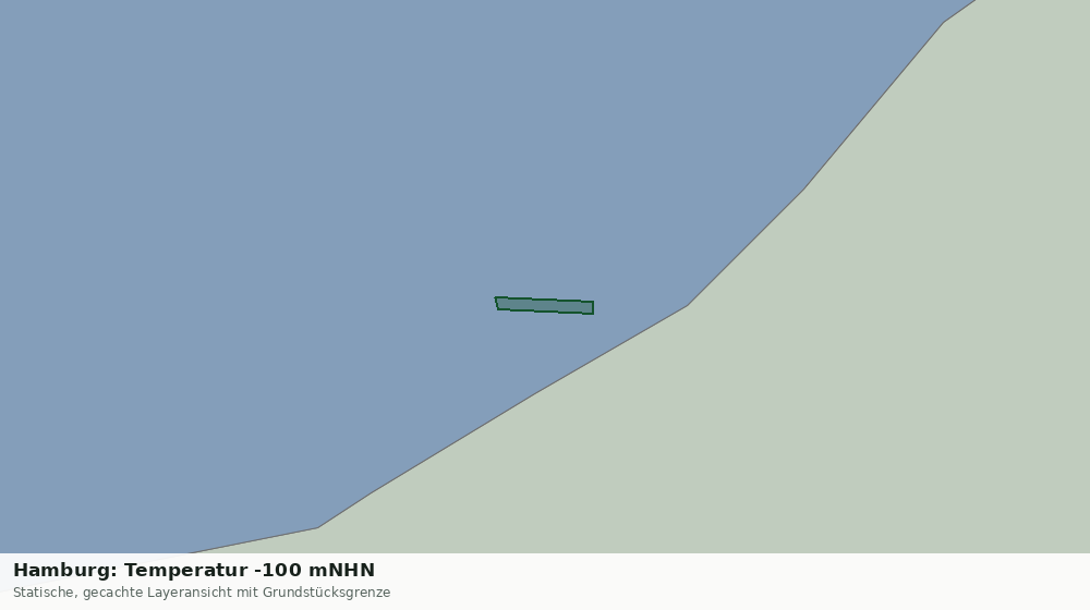 Statische Kartenansicht: Hamburg: Temperatur -100 mNHN