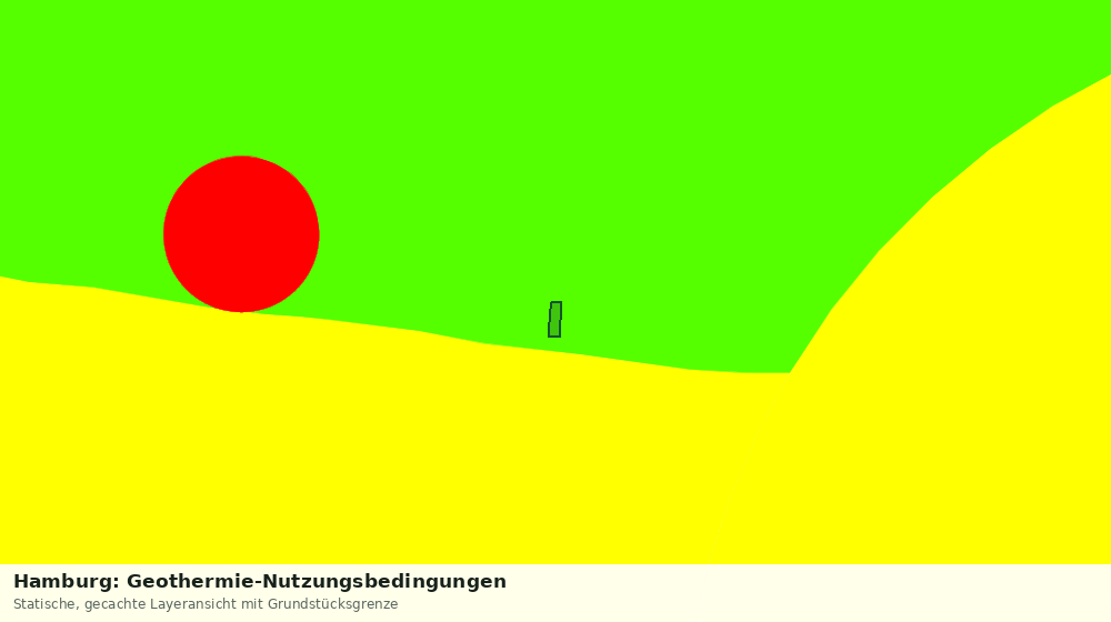 Statische Kartenansicht: Hamburg: Geothermie-Nutzungsbedingungen