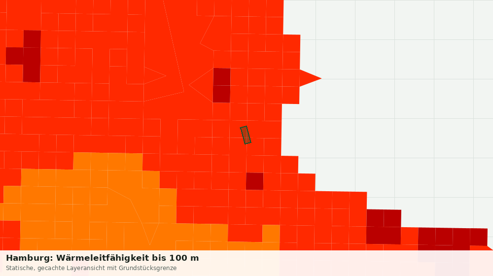 Statische Kartenansicht: Hamburg: Wärmeleitfähigkeit bis 100 m
