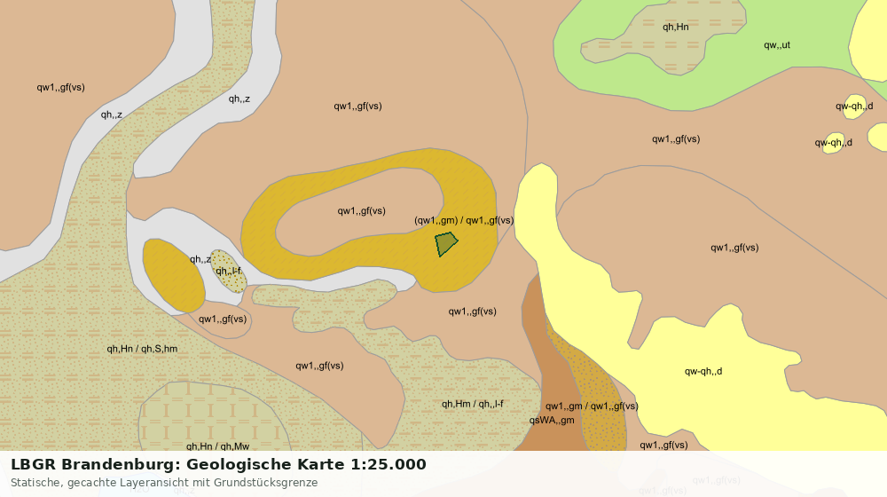 Statische Kartenansicht: LBGR Brandenburg: Geologische Karte 1:25.000