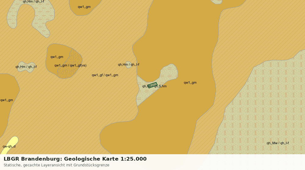 Statische Kartenansicht: LBGR Brandenburg: Geologische Karte 1:25.000