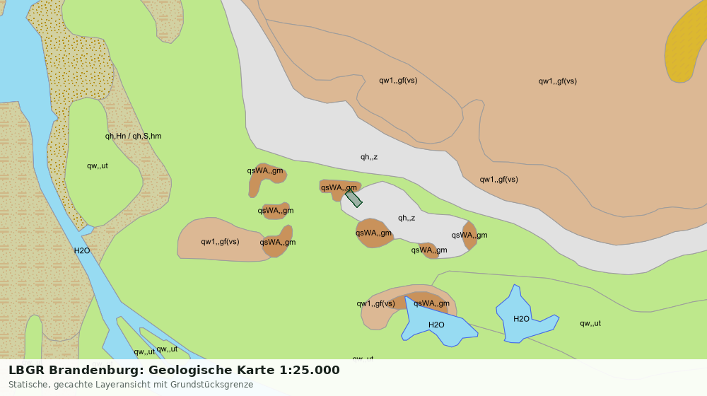 Statische Kartenansicht: LBGR Brandenburg: Geologische Karte 1:25.000